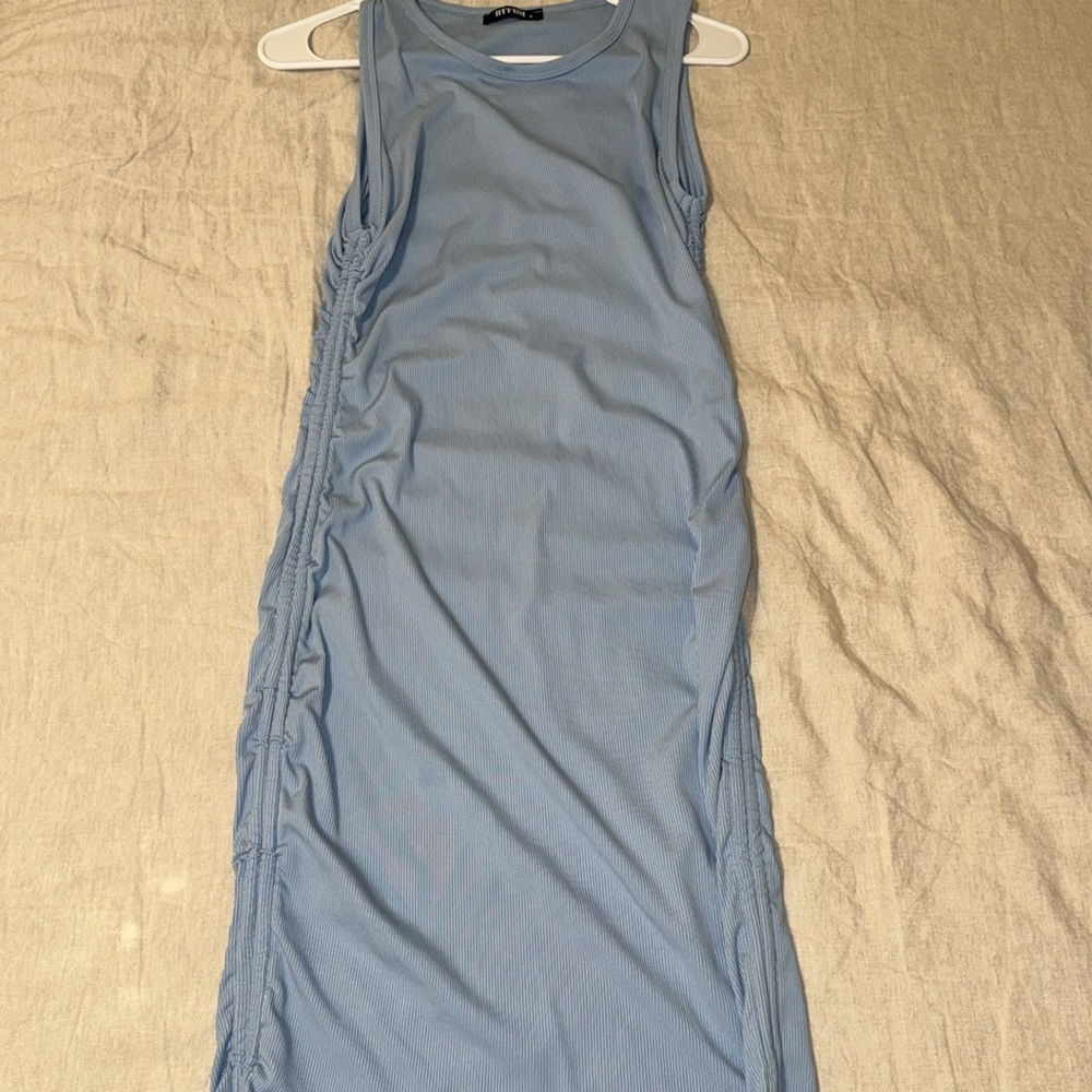 Amazon Ruched Dress in Blue - Picture 3 of 3